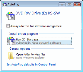 autorun opens an executable file with a valid digital signature